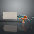 Creative Weapon 3D Gun Model With Wooden Grip And Toilet Paper Roll