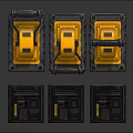 Sleek Modern Switch Panel In Yellow And Black With Wall Mounted Industrial Design
