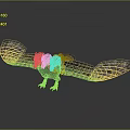 Game Movie Fantasy Eagle Like Character With Blue Purple Feathers Spread Wings Yellow Claws