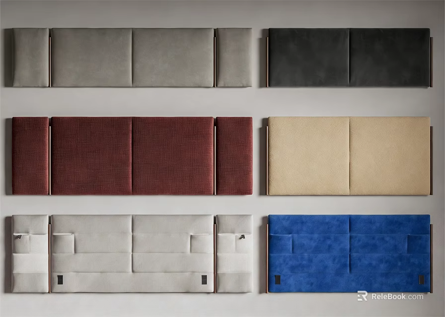 Diverse Colored Bed Linens Featuring Soft Fabric And Various Textured Designs 3d model 