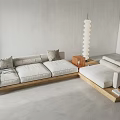 Quiet Sofa Tea Table Combination Sofa Combination 3d model
