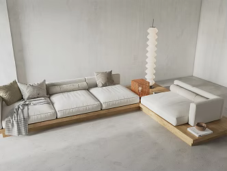 Quiet Sofa Tea Table Combination Sofa Combination 3d model