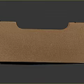 Brown Cardboard Storage Box With Handle Holes And Sturdy Structure For Home Organizing