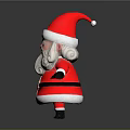 Festive Santa Claus Decorative Figurine With Red Outfit White Beard Black Gloves And Belt