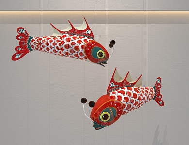 Lantern Fish New Year Lantern 3d model