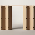 Modern Wooden Folding Door Design With Sleek Panel And Light Wood Finish
