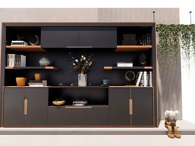 Modern Bookcase Decorative Cabinet model