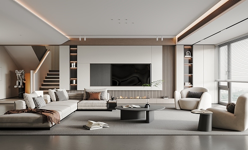 modern living room 3d model