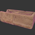 Traditional Artistic Hand Carved Stone Sculpture Carving Rectangular Trough With Textured Surface Design