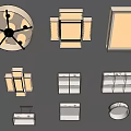 New Chinese ceiling lamp 3d model