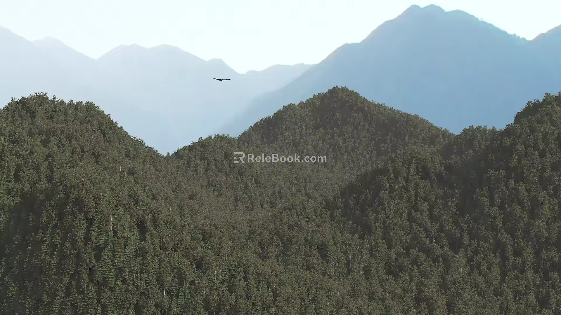 Mountain Forest Big Mountain Deep Forest Scene 3d model