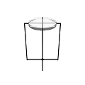 Two Modern Side Tables With Glass Top And Black Metal Frame Design