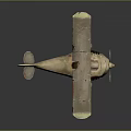 Rustic Vintage Biplane Model With Detailed Wings And Propeller For Aerospace Collectors