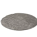 Round Dark Coffee Table With Wave Texture And Modern Smooth Surface Design 3d model