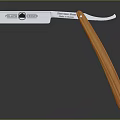 High Quality Classic Straight Razor With Wooden Handle And Polished Metal Blade