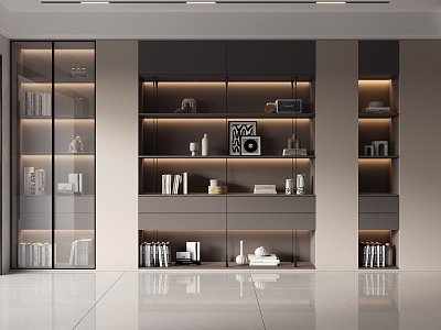 Modern bookcase 3d model