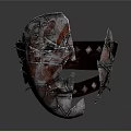 Intricate Medieval Style Metal Weapon Gauntlet With Sharp Spikes And Bloodstains Details