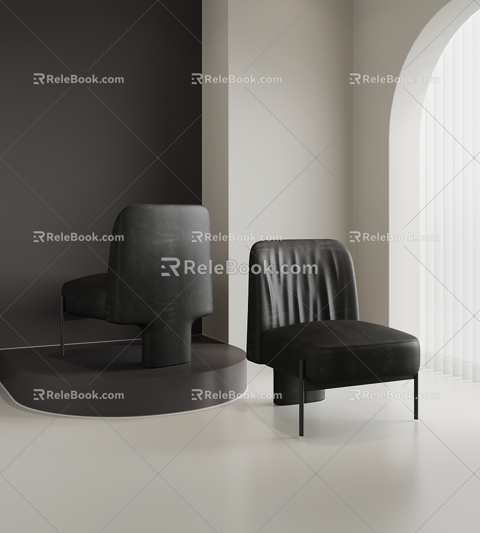 Modern Lounge Chair Dining Chair Single Chair 3d model