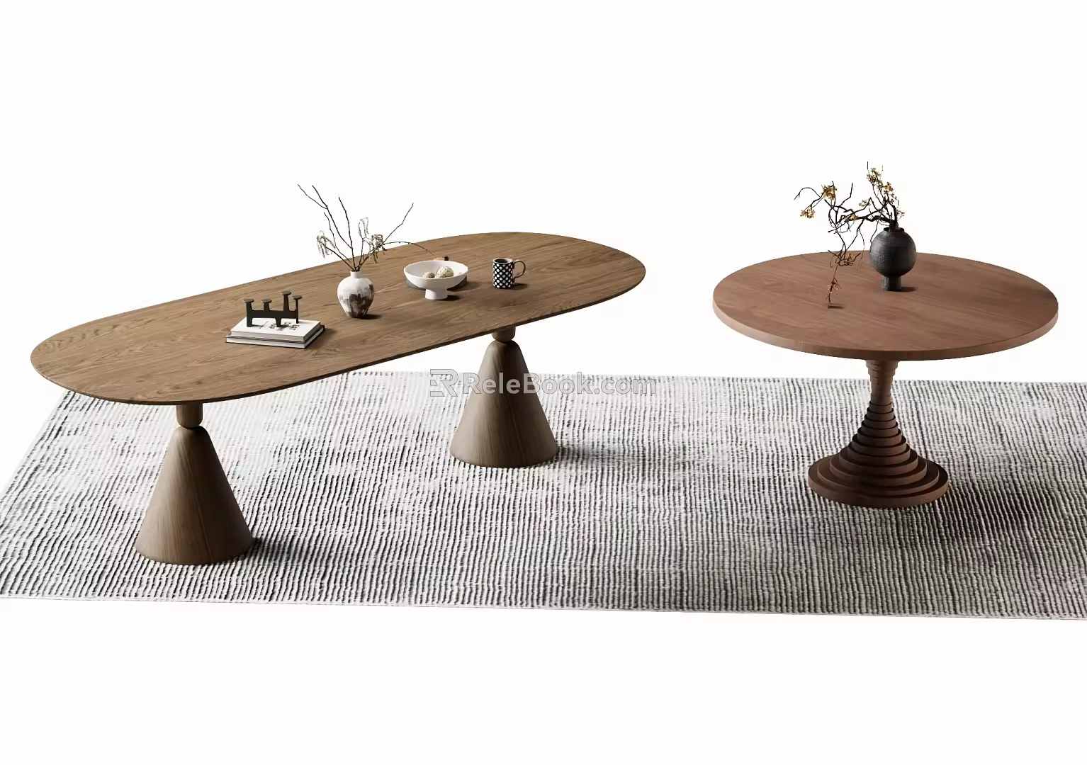 Middle style dining table 3d model