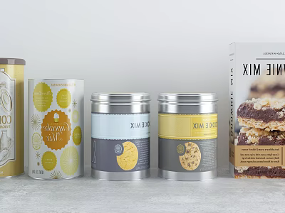 Modern Snacks Canned Snacks 3d model Modern Snacks Canned Snacks 3d model