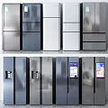 Modern refrigerator combination 3d model