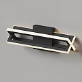 Modern Geometric Wall Light With Black Frame And White Accent Design 3d model