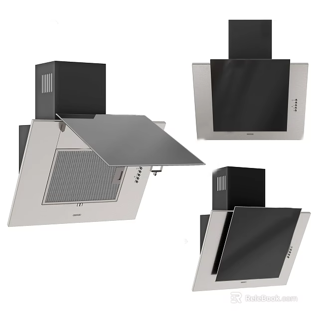 Modern Kitchen Range Hoods Featuring Sleek Design And Multiple Styles 3d model 