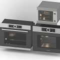 Modern Kitchen Appliances With Stainless Steel Oven Microwave And Black Control Panel Design