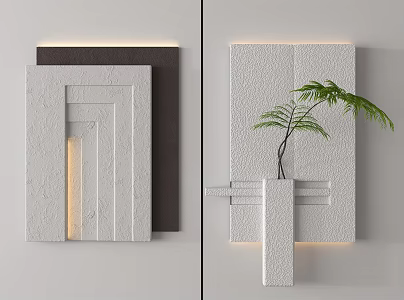 Modern wall decoration pendant square shaped three-dimensional 3d model