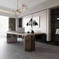 Modern Living And Dining Room Interior With White Sofas Glass Coffee Table And Large Windows
