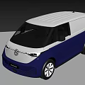 Volkswagen ID Buzz Cargo Modern Blue White Electric Van Exterior