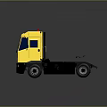 Yellow Hyster Industrial Truck Featuring Red Warning Light And Green Grille