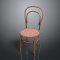 Classic Design Leisure Chair With Wooden Frame And Woven Seat Surface