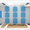 Modern Classroom Primary and Secondary School Science Room 3d model