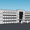Modern Office Building Exterior Design With Multi Story Structure And Large Windows 3d model