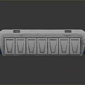 Household Storage Organizer With Blue Compartments And Gray Lid For Home Use