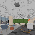 Modern Pantry Rest Area 3d model