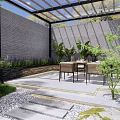 Modern Courtyard Garden 3d model