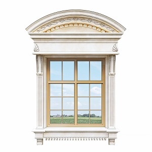 European-style windows 3d model