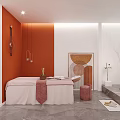 Luxury SPA Salon Interior With Comfortable Beds And Elegant Decor 3d model