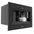 Modern Black Built in Kitchen Coffee Machine With Cup And Milk Jug