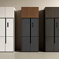 Modern Vertical Refrigerators in White Brown and Dark Gray with Sleek Design for Kitchen Use
