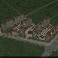 High Rise Residential Complex With Multiple Towers Central Landscaped Areas And Surrounding Greenery