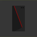 Sleek Modern Gray Computer Case With Red LED Strip And Front Panel Design