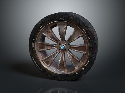 Modern tire BMW tire wheel hub 3d model