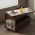 Modern movable small side table 3d model