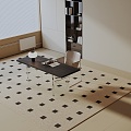 Modern table combination 3d model