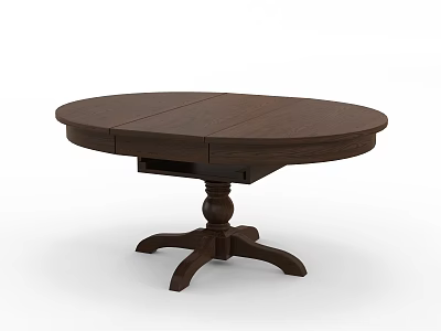 American Stretchable Dining Table 3d model American Stretchable Dining Table 3d model