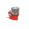 Red And Silver Model Engine With Heat Sink Cylinder For RC Vehicles