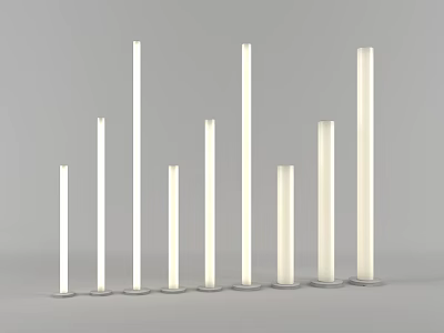 Modern floor lamp light stick combination 3d model